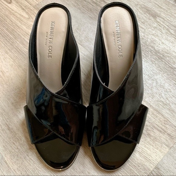 Kenneth Cole Lyra Black Mules, Size 7 1/2 - Picture 2 of 6